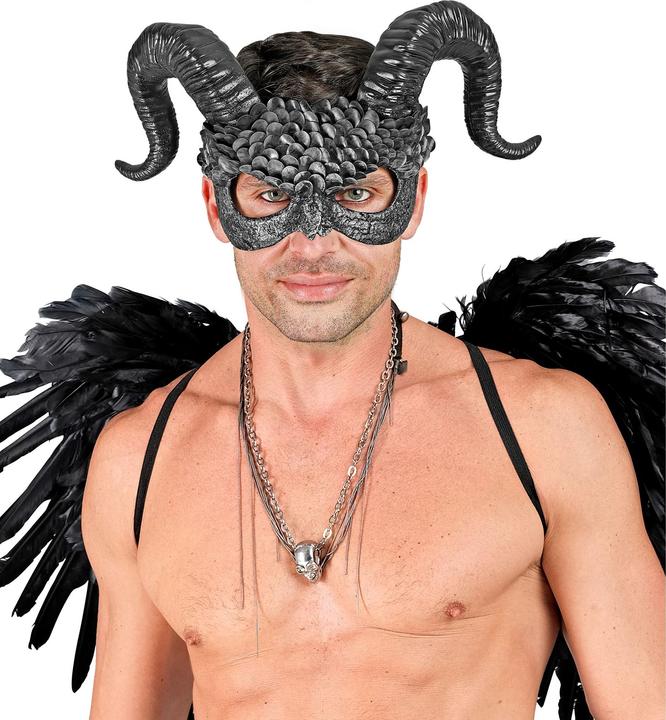 Immagine prodotto Widmann Maschera della Commedia Dell'Arte Maschera da demone nera