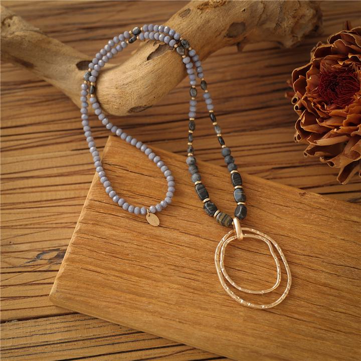Image du produit Andreani Collier (Gris, Pierres)