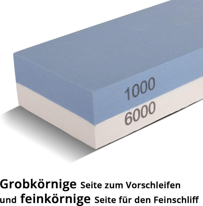 Produktbild Stahlwerk Schleifstein Set mit Führungsschiene und rutschfestem Standfuss