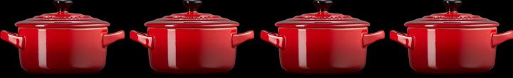 Productafbeelding Le Creuset Mini Cocotte Set van 4 "Kersenrood