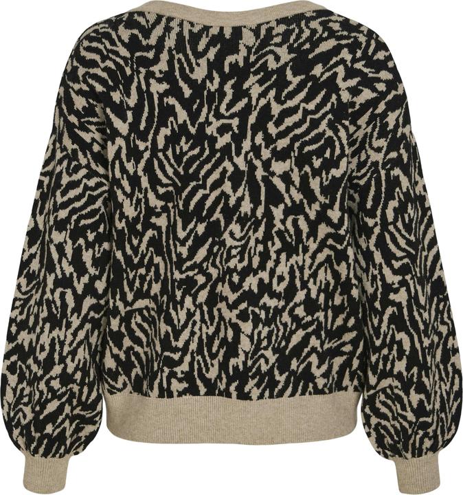 Actual product image Vila V-neck jacquard knitted jumper (M)