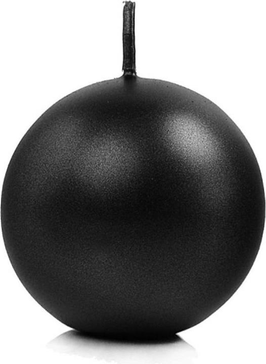Image du produit Partydeco Bougie boule noire - 6cm (10pc) (10 pcs)