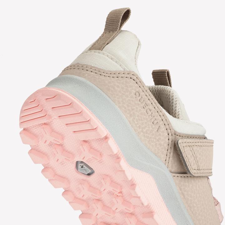 Produktbild Quechua Wanderschuhe Kinder Gr. 28–34 niedrig Klettverschluss Wandern - NH500 beige/rosa (32)