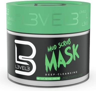L3vel3 Level 3 Mud Facial Scrub Reduziert Akne Sanftes und effektives Peeling Reduziert verstopfte Poren (Reinigungsmilch)