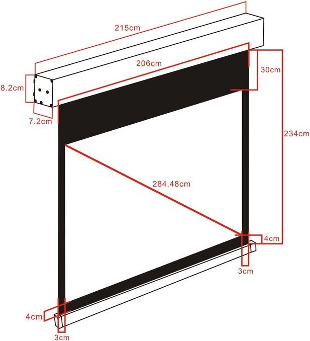 Actual product image Multibrackets M Motorised Projection Screen 200x200 (112", 1:1)