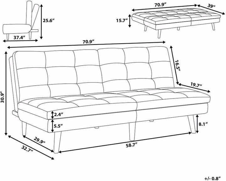 Actual product image Beliani Ronne (Sofa bed)