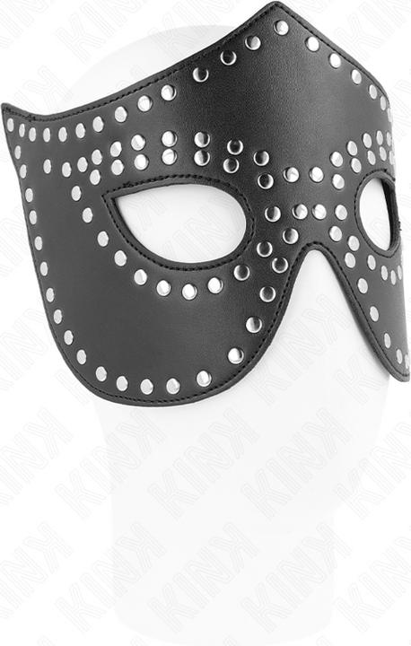 Productafbeelding Kink Artificaal Leren Masker Met Niets Model 2 30 x 12 cm