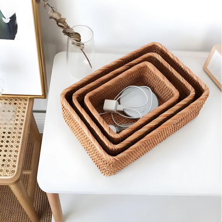 Produktbild Bins and Boxes Aufbewahrungsbox RATTAN (1 x, 20 x 13 x 8 cm, 25.5 x 16 x 9.5 cm)