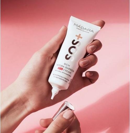 Produktbild Madara SOS Rich Hydra Barrier CICA Creme - Beruhigt und spendet Feuchtigkeit (40 ml, 24h Creme)