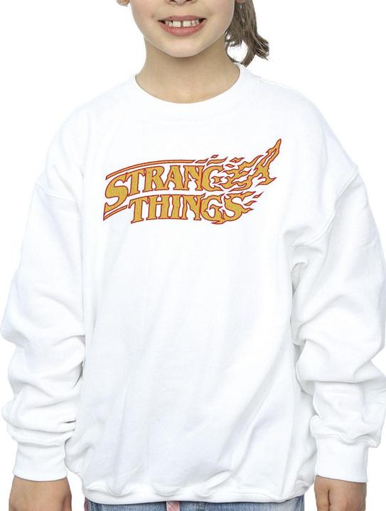 Actual product image Netflix Girls Stranger Things Logo Breaking Sweatshirt (128)