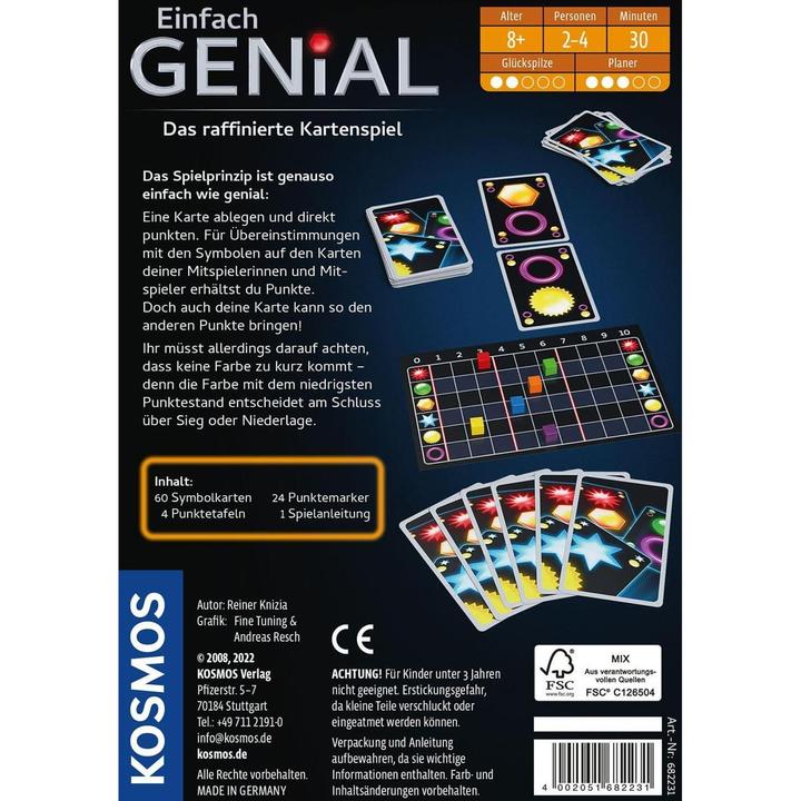 Immagine prodotto Kosmos Gioco di carte semplicemente geniale (Tedesco)