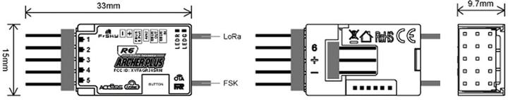 Produktbild FrSky Empfänger Archer Plus R6 2,4Ghz