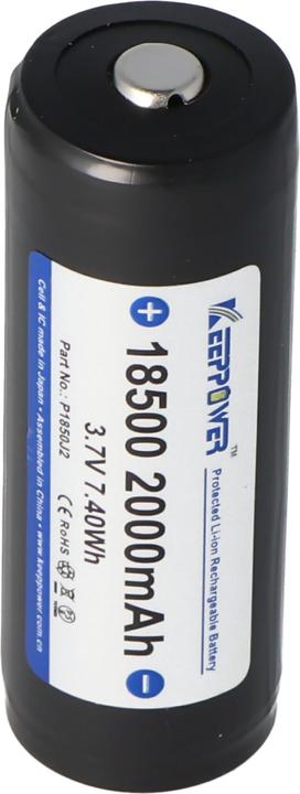 Actual product image Keeppower Battery 18500, protected (1 pcs., 18500, 2000 mAh)