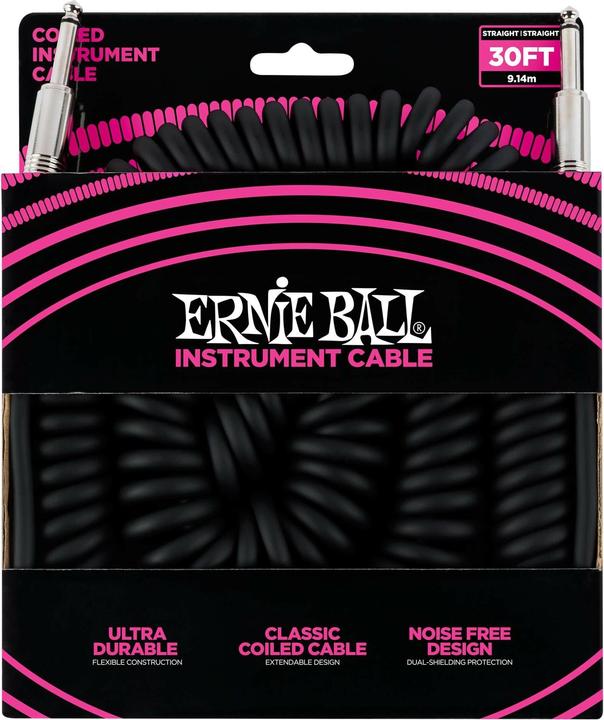 Ernie Ball P06044 câble audio 9,14 m 6,35 mm Noir (9.14 m)