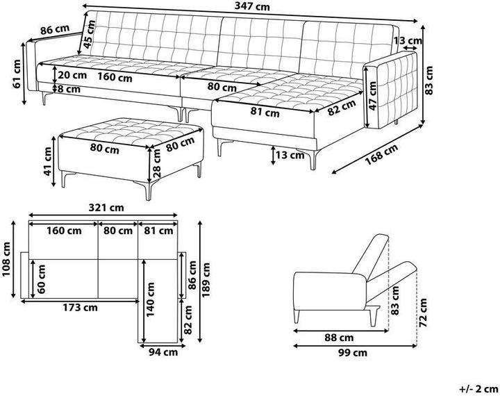 Actual product image Beliani Aberdeen (Corner sofa)