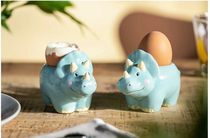Produktbild Leonardo Kindereierbecher Avventura Dinosaurier, Hellblau (1 x)
