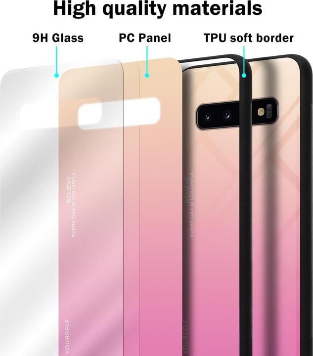 Productafbeelding Cadorabo TPU 2 kleuren glasdekking (Samsung Galaxy S10)