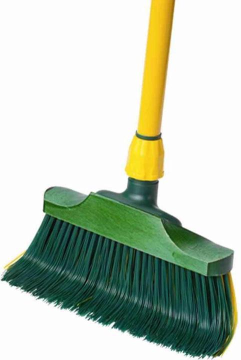 Bümag Balai Balai à griffes en plastique vert et jaune, poils en PPN, jaune/vert, largeur de travail... (1 pcs)