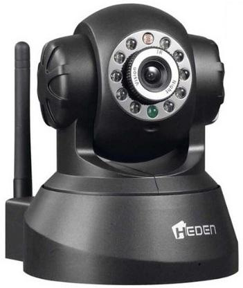 Actual product image Camera IP VisionCam Cloud, HEDEN, interieur motorisee, V2,4 noir (640 x 480 pixels)