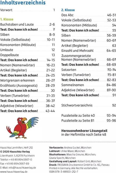 Immagine prodotto Grammatik Deutsch 1./2. Klasse (Tedesco, Andrea Guckel, 2020)