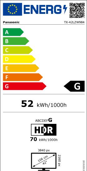Energie-Label Panasonic TX-42LZW984 (42", OLED, 4K)