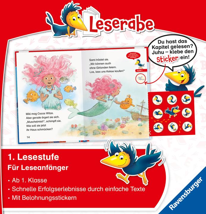 Produktbild Ravensburger Leserabe - 1. Lesestufe: Meermädchen Miki feiert Geburtstag (Deutsch, Alexandra Fabisch, Cathy Ionescu, 2024)