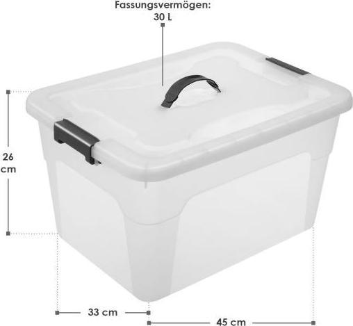 Actual product image Juskys Storage box set with lid (33 x 45 x 26 cm, 30 l)