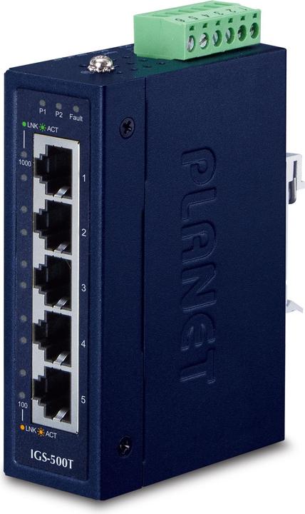 Image du produit Planet IGS-500T Commutateur réseau non administrable L2+ Gigabit Ethernet (10/100/1000) Noir (5 Ports)