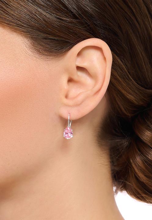 Produktbild Thomas Sabo Ohrhänger mit pinkfarbenem Zirkonia-Tropfen Silber (925er Silber)