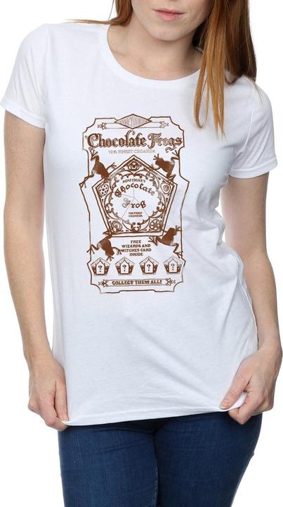 Actual product image Womens/Ladies Chocolate Frogs Mono Label Cotton T-Shirt (S)