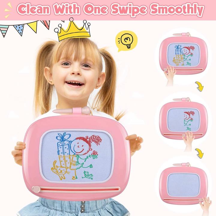 Actual product image Activity Board Magnetic Painting Board Magic Board for Kids, Colourful Erasable Magnetic Board Drawing Board with