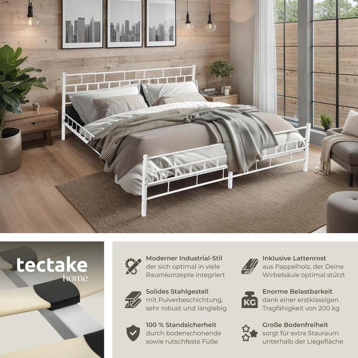 Immagine prodotto tectake Letto in metallo (200 x 180 cm)