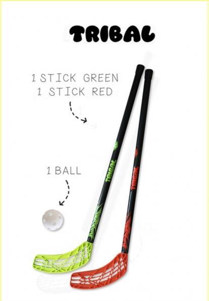 Produktbild Eurostick Tribal junior set 70/84cm - 2 Stöcke + 1 Ball (70 cm, Rechts, Links)