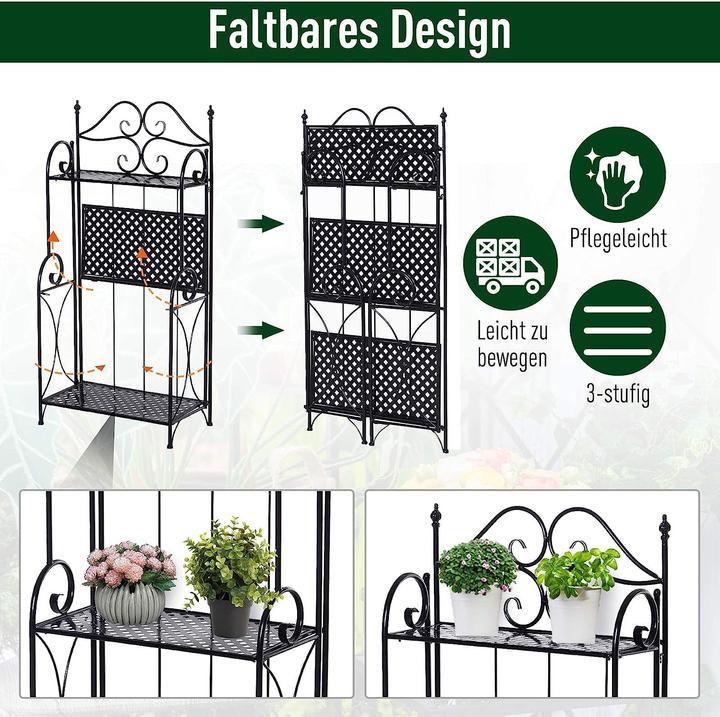 Produktbild Outsunny Gartenregal mit 3 Ablagen