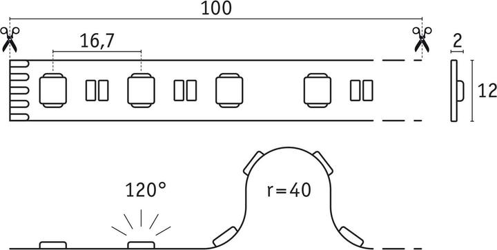 Actual product image Paulmann PAUL LED strip light (RGBW, 500 cm, Indoor)