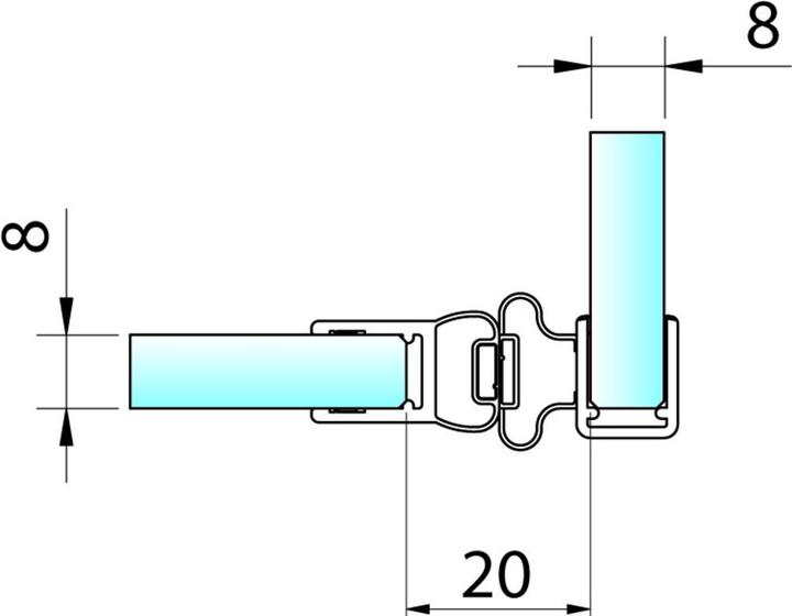 Actual product image Pauli+Sohn Magnetic shower door seals 90