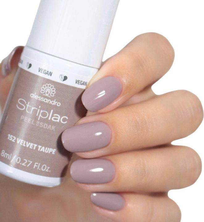 Actual product image Alessandro Striplac Peel or Soak - Velvet Taupe (152 Velvet Taupe, Colour paint)