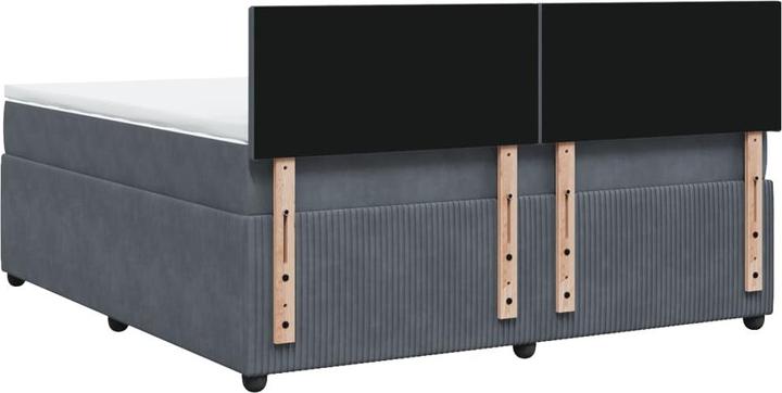Actual product image VidaXL Bo x spring bed with mattress 180 x 200 cm velvet (180 x 200 cm, 180 x 200 cm)
