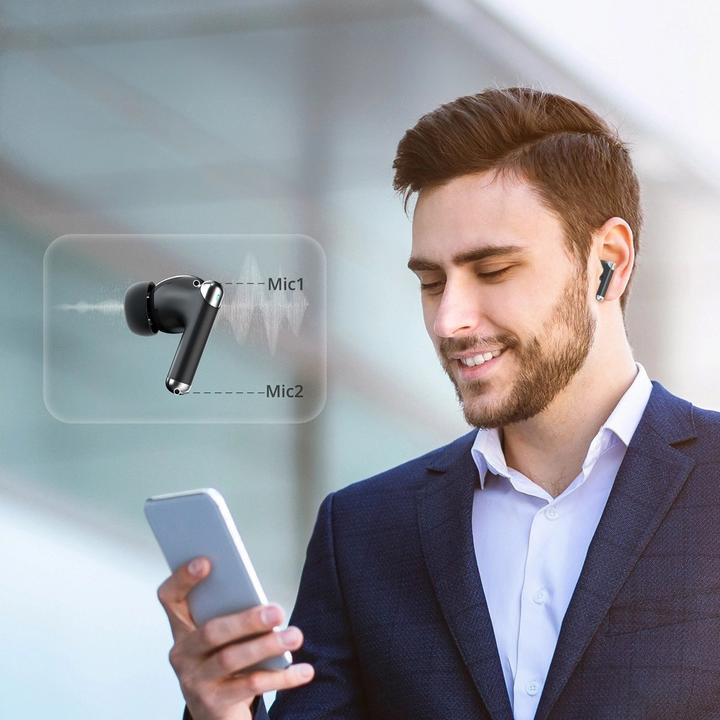 Actual product image Tronsmart TWS Sounfii R4 headphones (black) (7 h, Wireless)