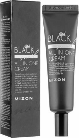 Mizon Black Snail All In One Cream krem wielozadaniowy do twarzy na dzień ze Śluzem Ślimaka 35ml (Crème, 35 ml, Tag)