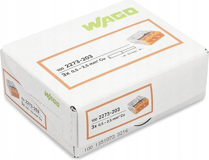 Image du produit Wago 3 Conducteur Compact Pushwire Connector