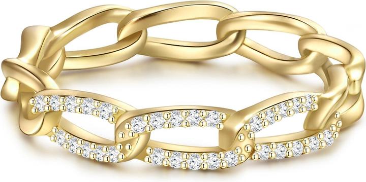 Produktbild Glanzstücke München Damen Sterling Silber Zirkonia gelbgold - 28575 (56, 925 Silber)