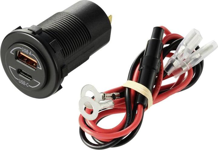 Produktbild Voltcraft Power-Delivery USB-Einbausteckdose Kfz 60W