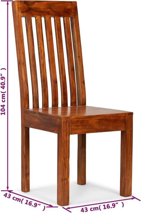 Image du produit VidaXL Esszimmerstühle 4 Stk. Massivholz mit