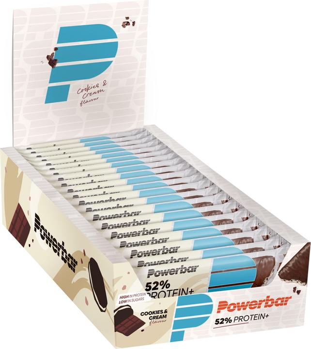 Produktbild Powerbar ProteinPlus 52% Bar (Cookies & Cream, 20 Stk., 1100 g)