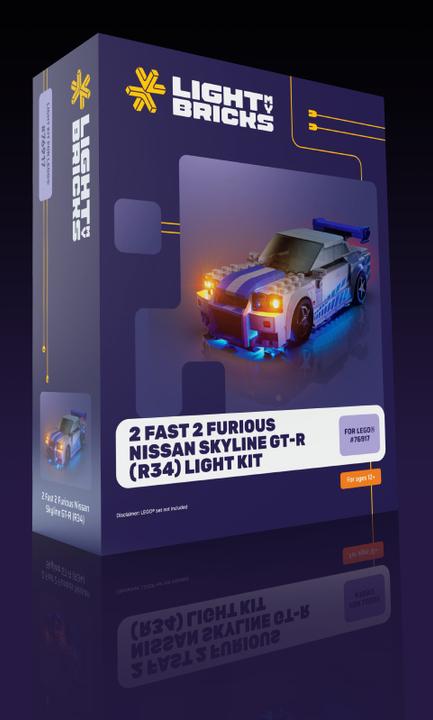 Produktbild Light my bricks LMB 2.0 LED Licht Set für LEGO 76917 Speed Champions Nissan Skyline GT-R (R34)