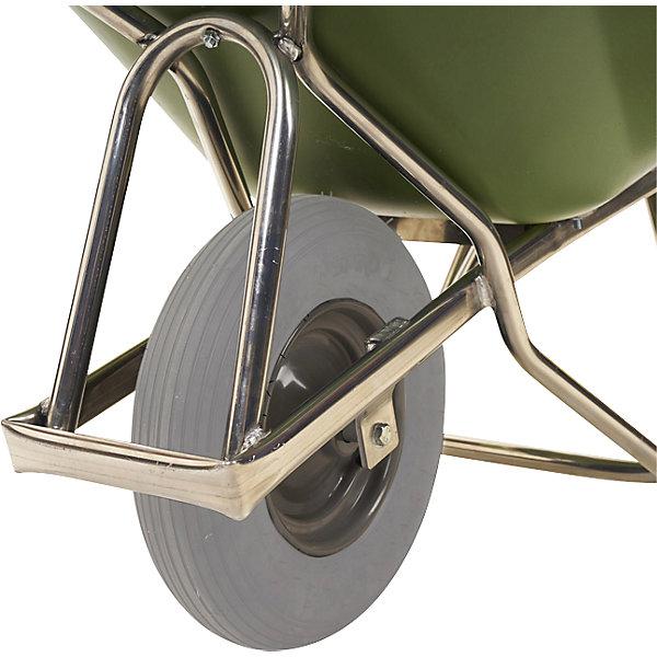 Actual product image Matador Profi-Max Plus wheel barrow, made of aluminium, 90 litres, HDPE tray, green