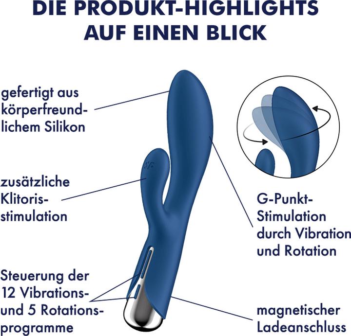 Image du produit Satisfyer Spinning Rabbit 1 Stimulation Du Clitoris Et Du Point G Rouge