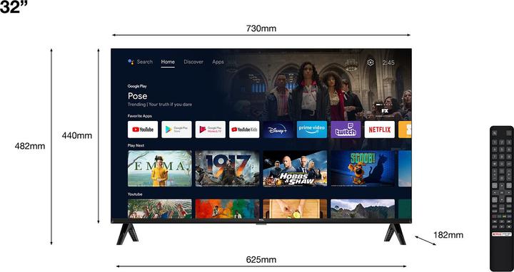 Productafbeelding TCL 32S5400AF (32", LED, Volledige HD, 2023)
