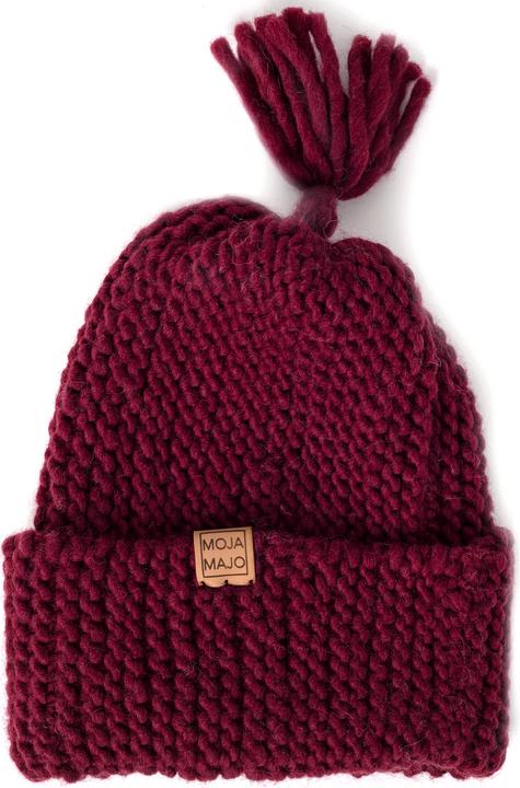 Moja Majo Kinder-Wollmütze Rosa One Size, Bordeaux